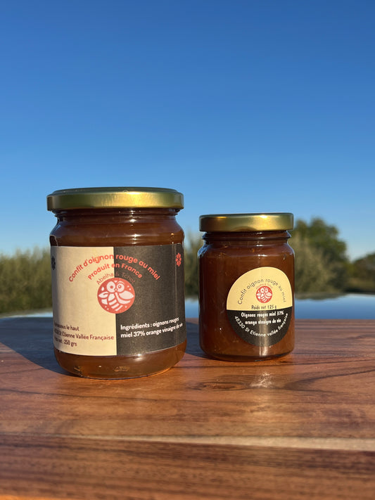 Confit d’oignons rouges au miel
