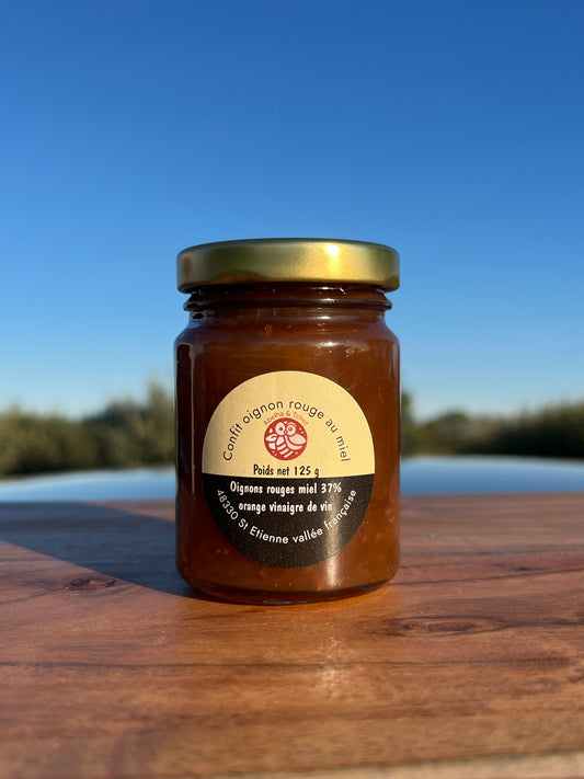 Confit d’oignons rouges au miel