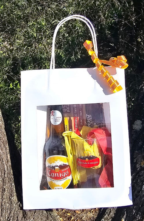 Pochette Bière du Canigou + 1 verre sérigraphié